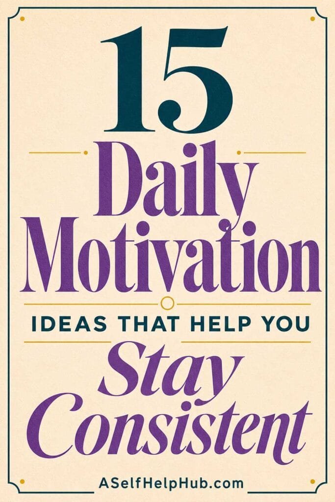 15 Daily Motivation Ideas That Help You Stay Consistent
