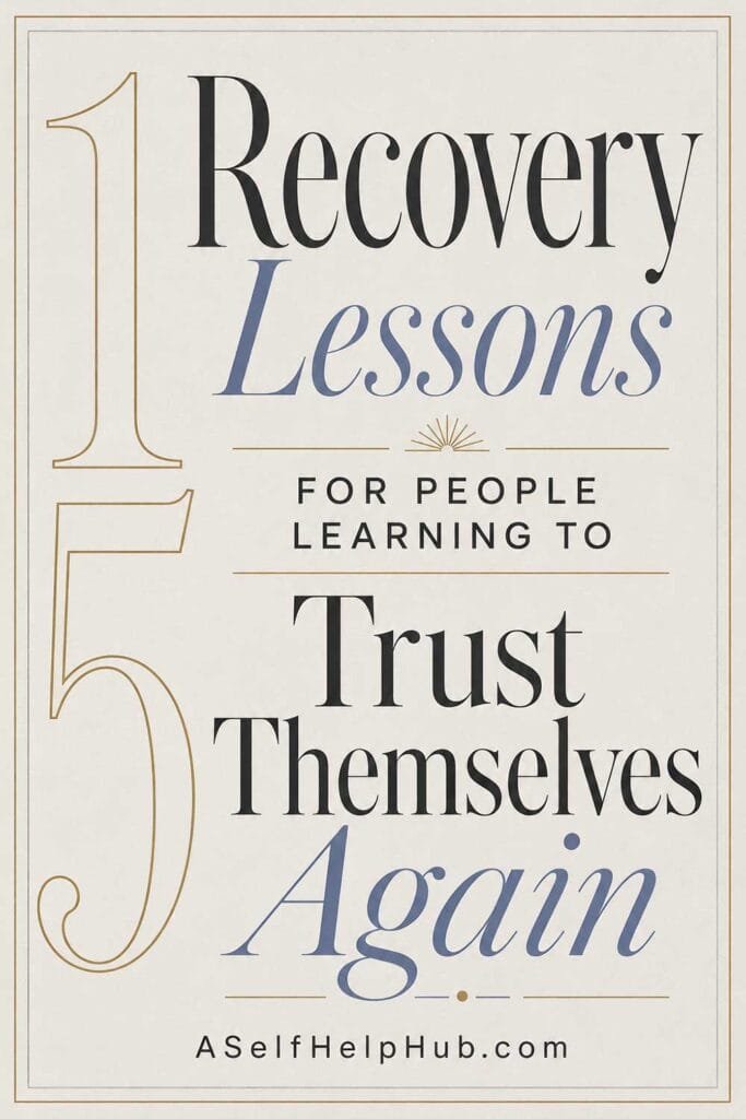 15 Recovery Lessons for People Learning to Trust Themselves Again