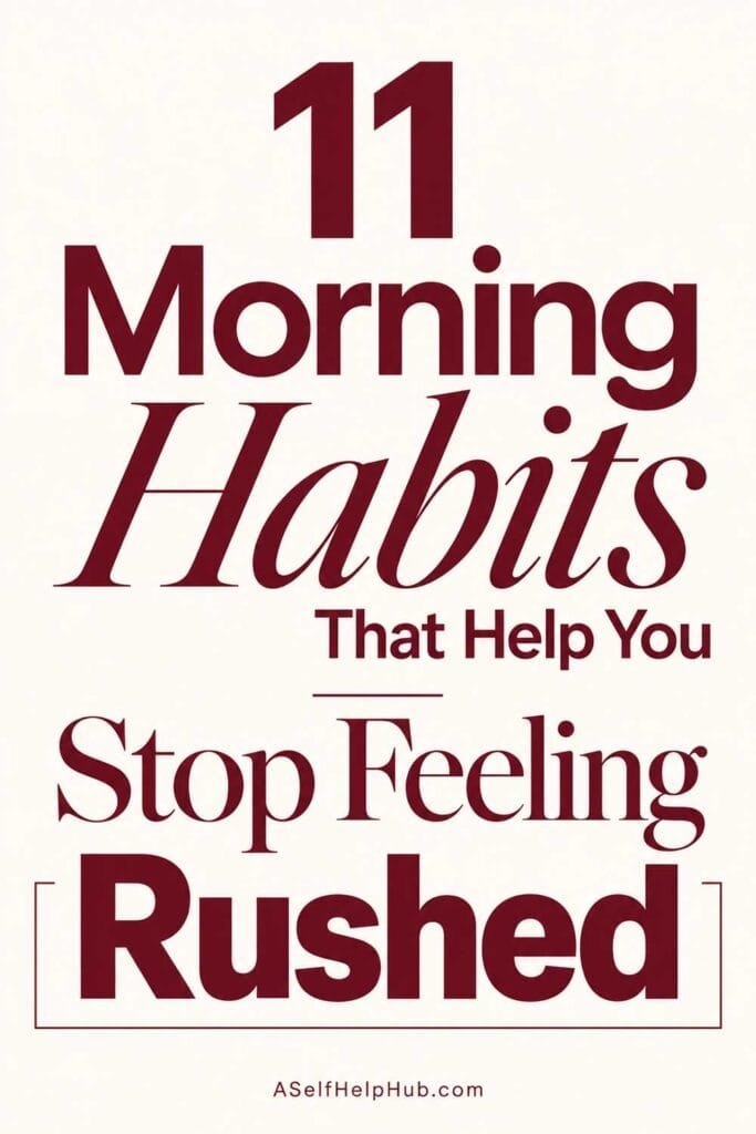 11 Morning Habits That Help You Stop Feeling Rushed