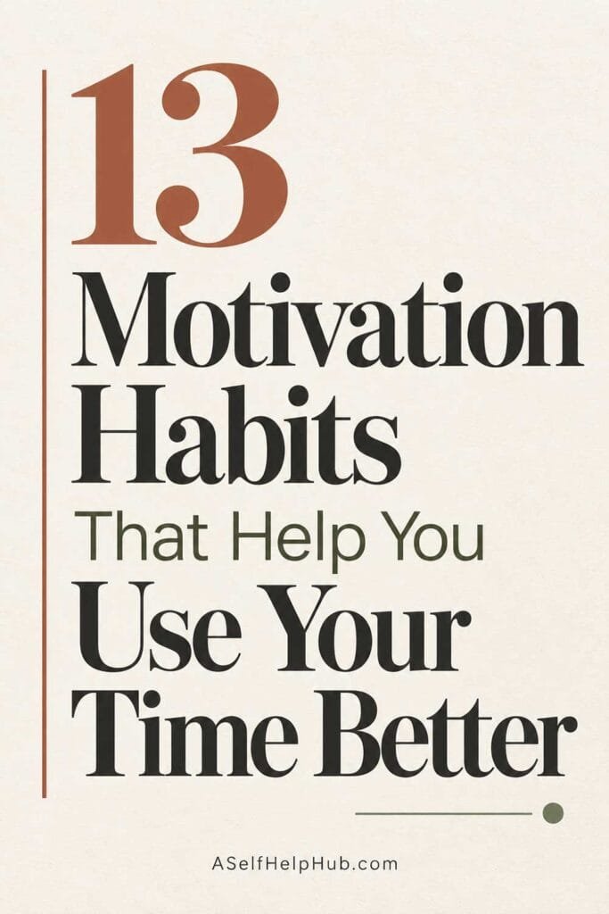 13 Motivation Habits That Help You Use Your Time Better