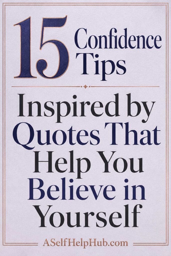 15 Confidence Tips Inspired by Quotes That Help You Believe in Yourself