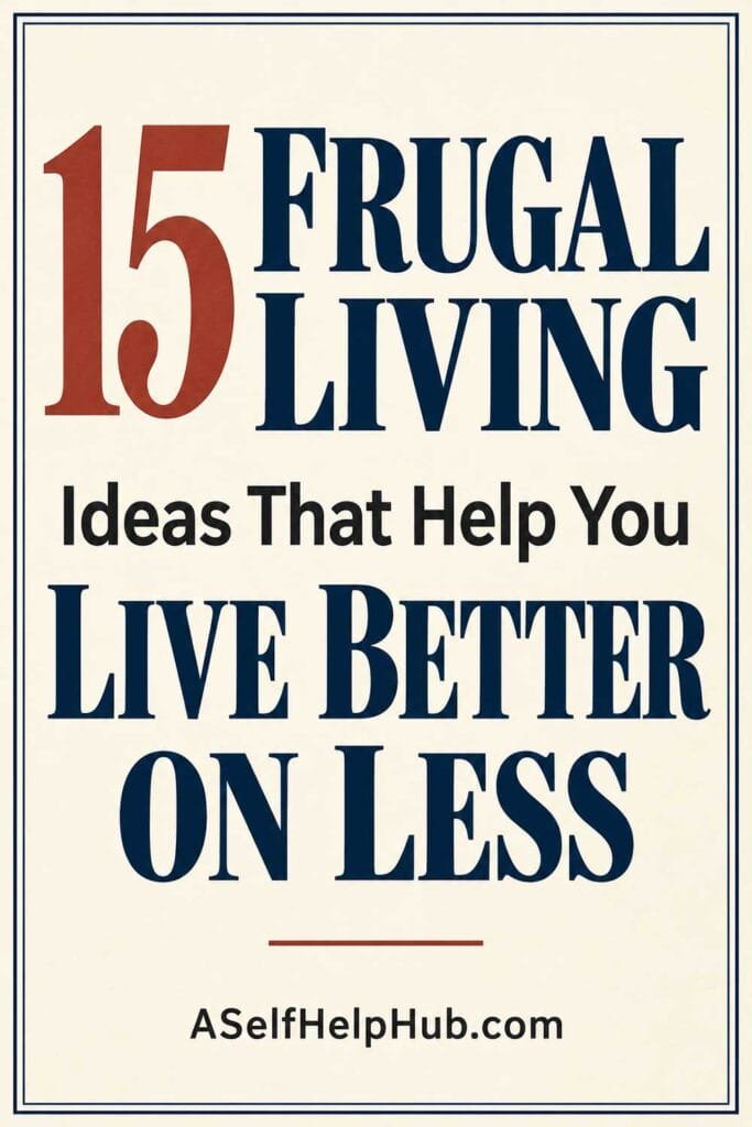 15 Frugal Living Ideas That Help You Live Better on Less