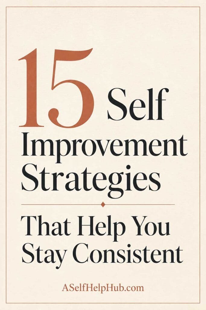 15 Self Improvement Strategies That Help You Stay Consistent