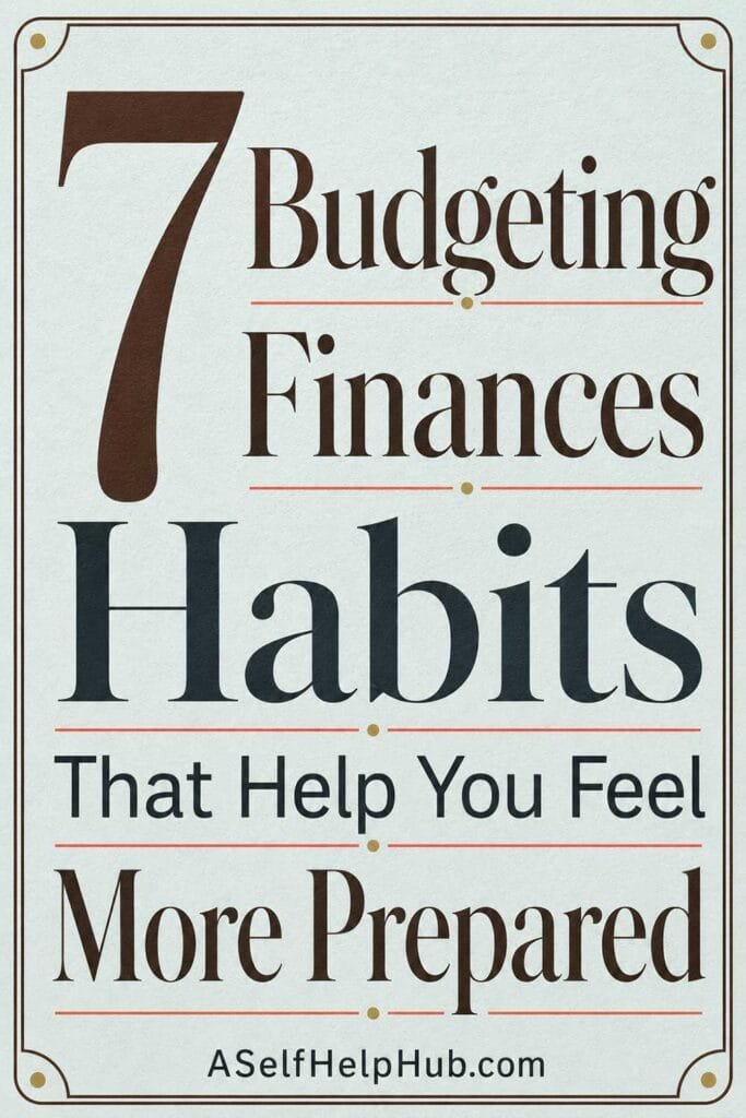 7 Budgeting Finances Habits That Help You Feel More Prepared