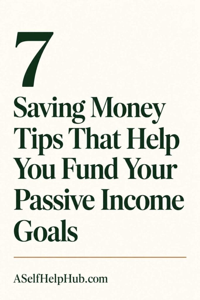 7 Saving Money Tips That Help You Fund Your Passive Income Goals