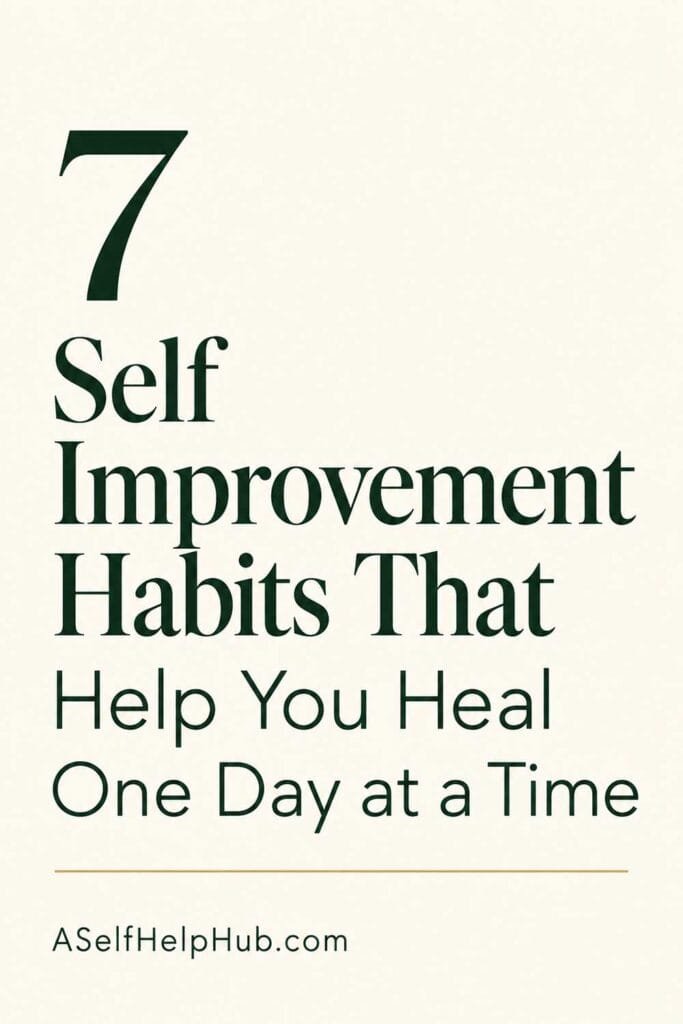 7 Self Improvement Habits That Help You Heal One Day at a Time